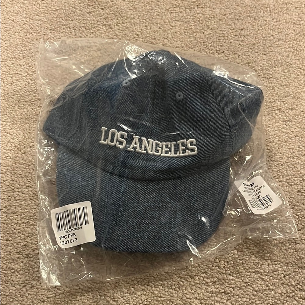Steven madden Blue Denim Los Angeles Cap new hat w tag GWP free gifts! Unisex
